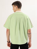 Men's light green printed shirt