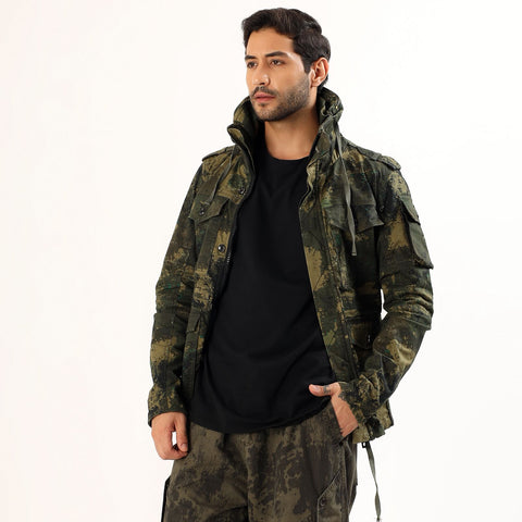 Green printed men's army Jacket Green printed men's army Jacket