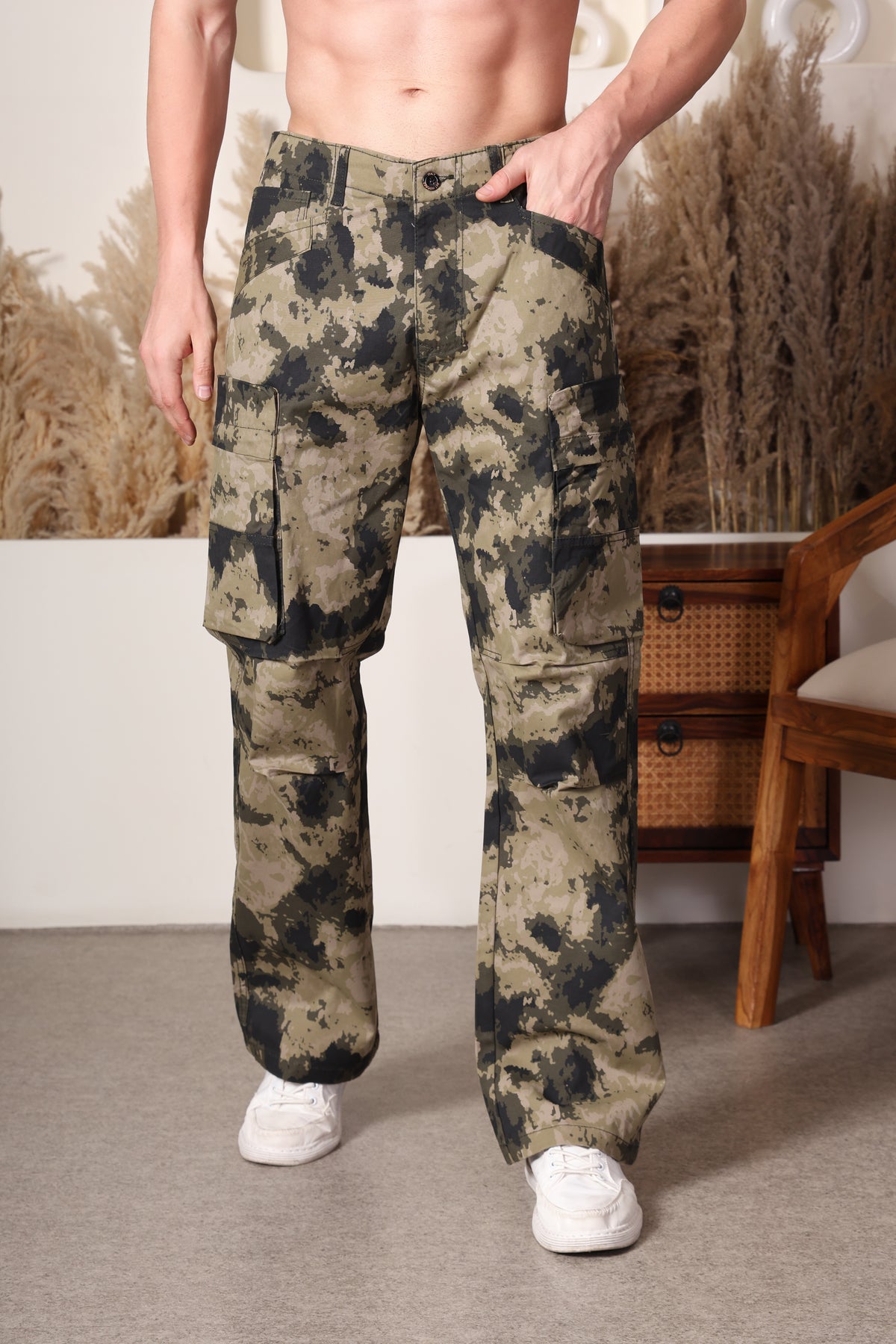 Military Print Streetwear Cargo Pants