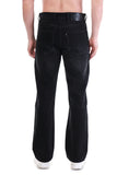 Black Ash Distressed Straight-Fit Jeans