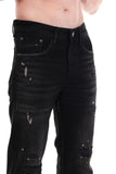 Midnight Grunge Distressed Straight-Fit Jeans