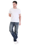 Deep Indigo Faded Wash Straight Fit Jeans