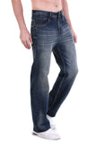 Deep Indigo Faded Wash Straight Fit Jeans