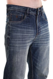 Deep Indigo Faded Wash Straight Fit Jeans