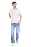 Men's Light Wash Wide-Leg Vintage Fit Jeans