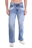 Men's Light Wash Wide-Leg Vintage Fit Jeans
