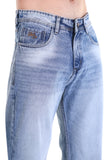 Men's Light Wash Wide-Leg Vintage Fit Jeans