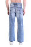 Men's Light Wash Wide-Leg Vintage Fit Jeans