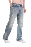 Distressed Light Wash Baggy Jeans