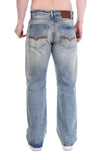 Distressed Light Wash Baggy Jeans