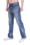 Washed Blue Straight Fit
