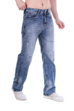 Washed Blue Straight Fit