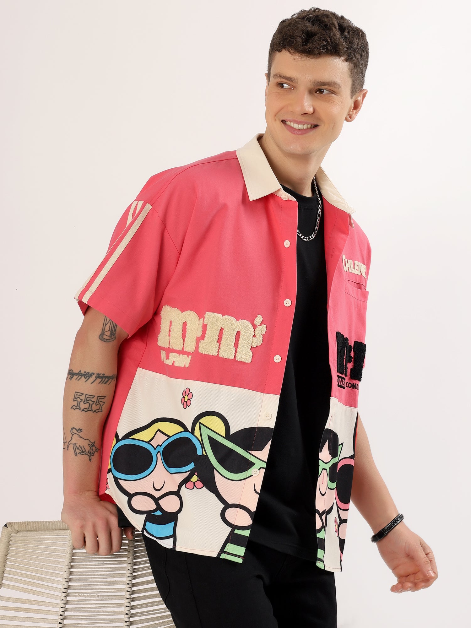 Men's  twice color shirt