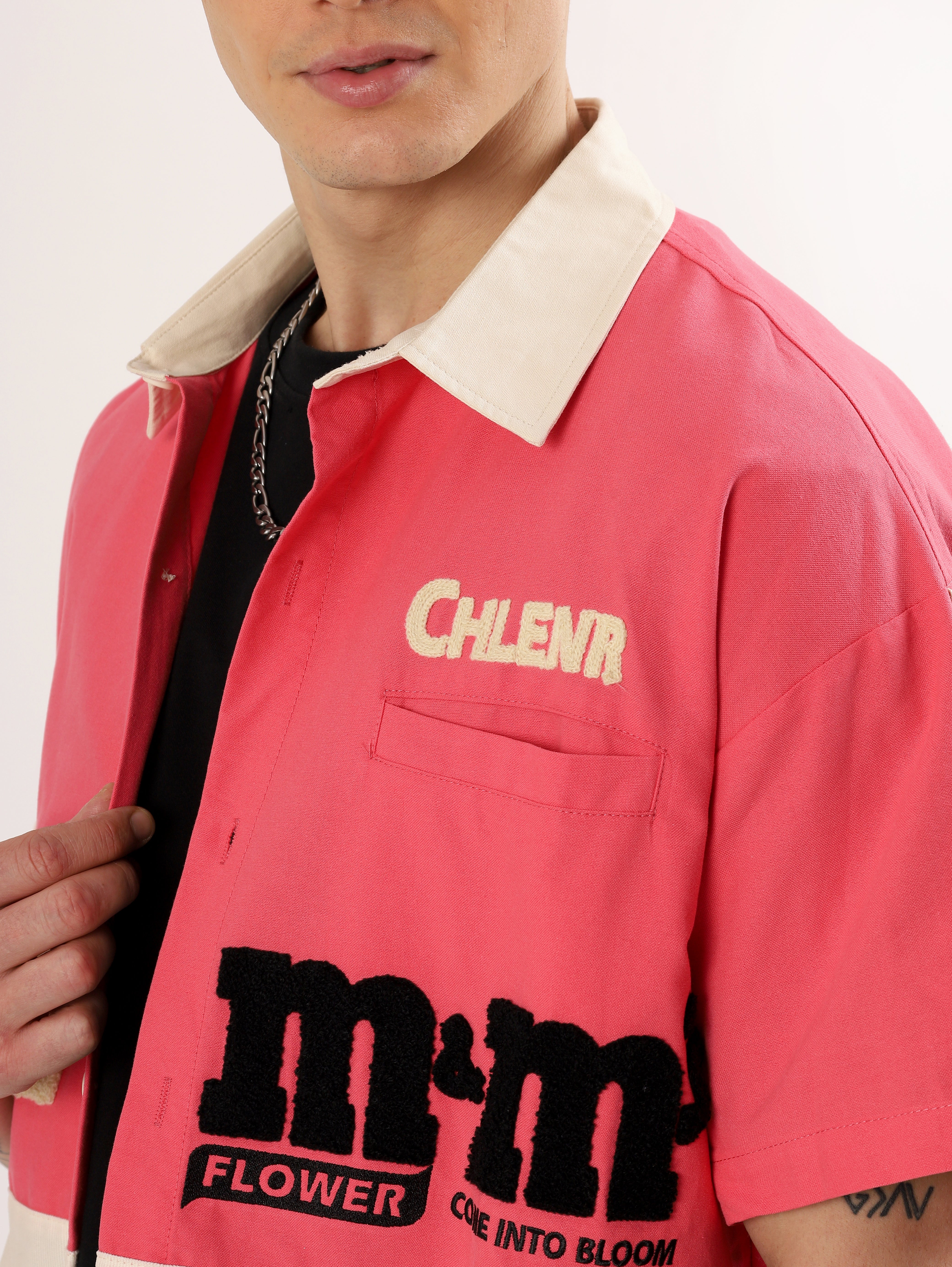 Men's  twice color shirt