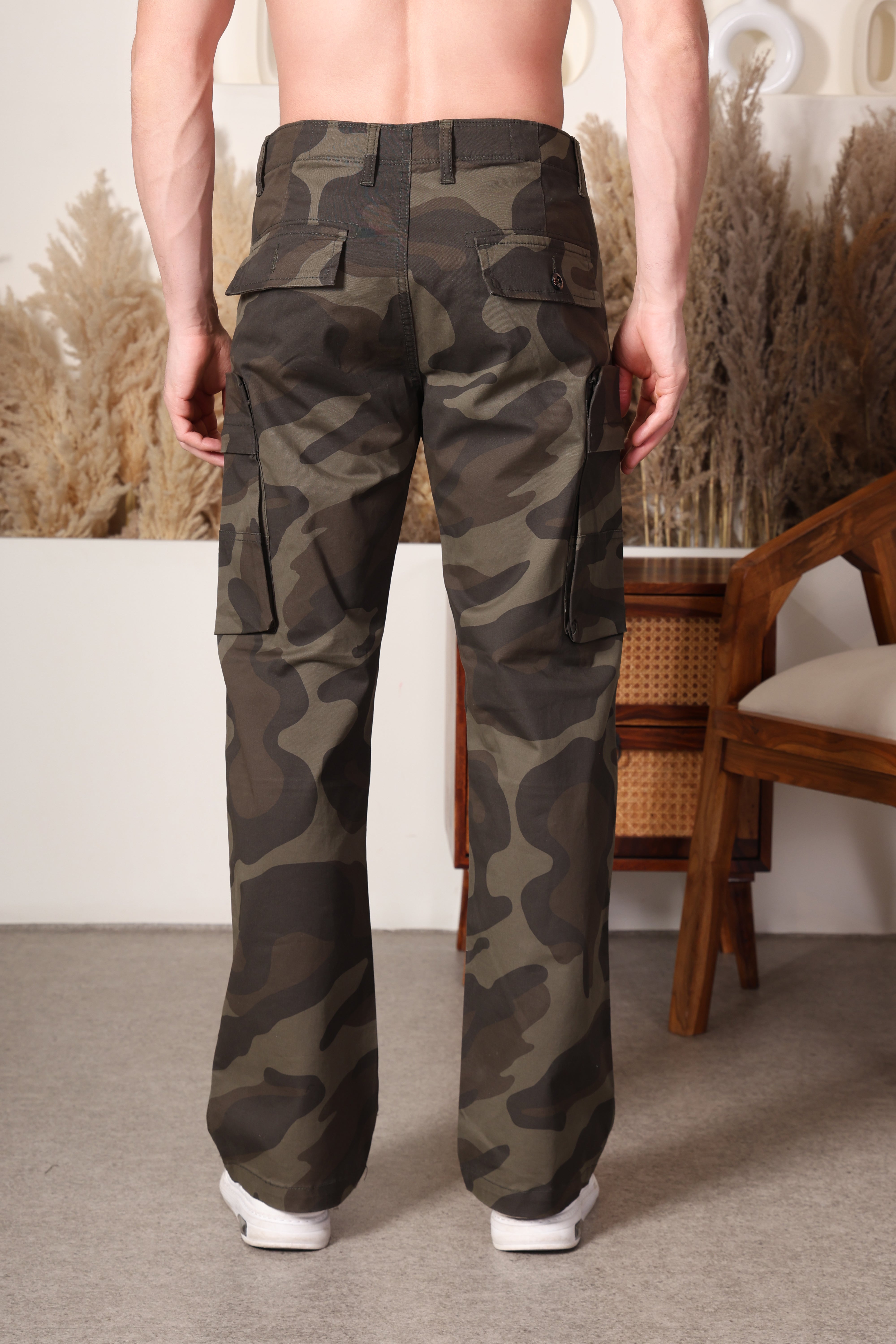 Deep Green Military Cargo Pants