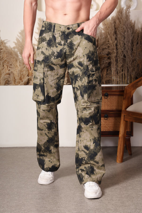 Military Print Streetwear Cargo Pants