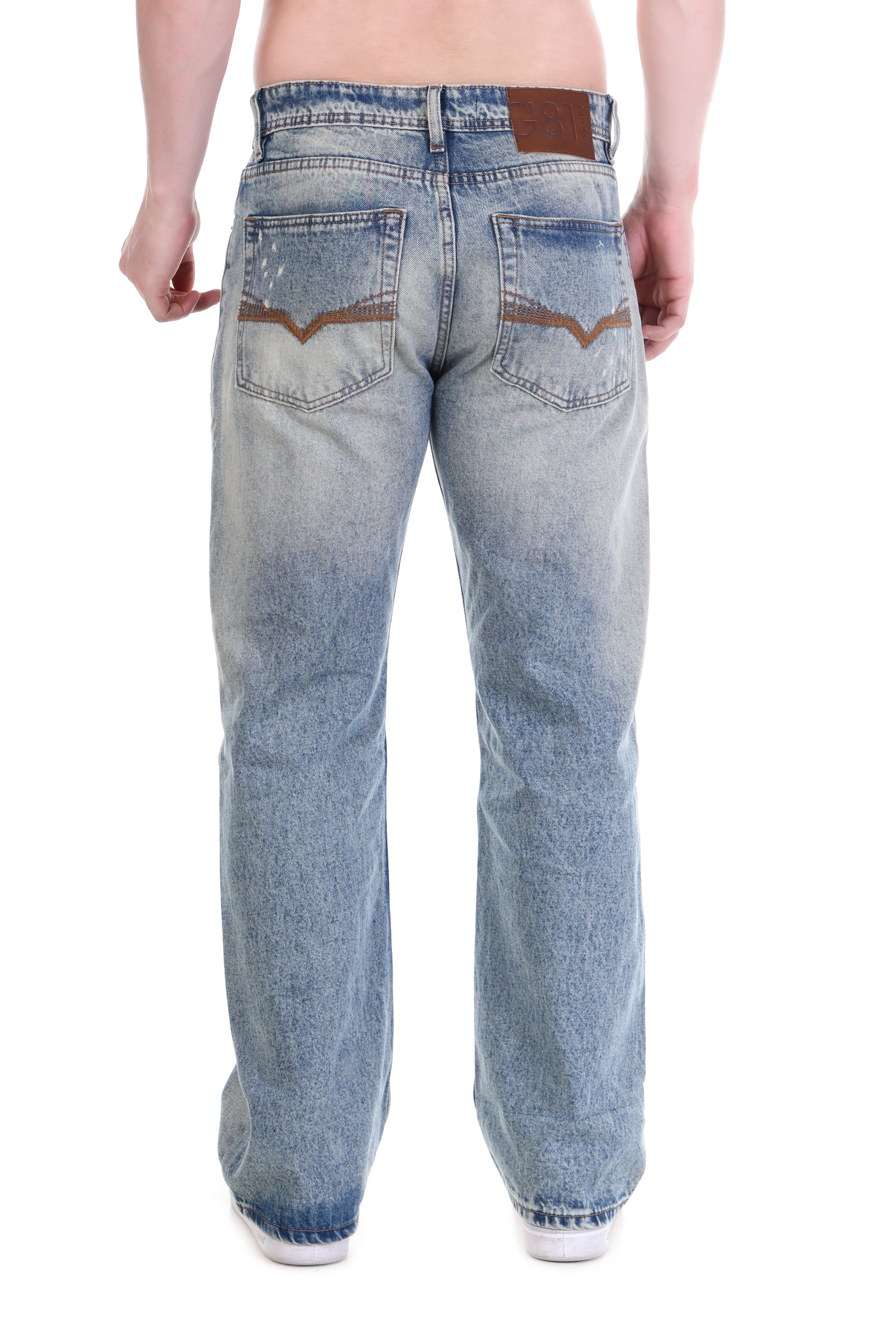 Distressed Light Wash Baggy Jeans
