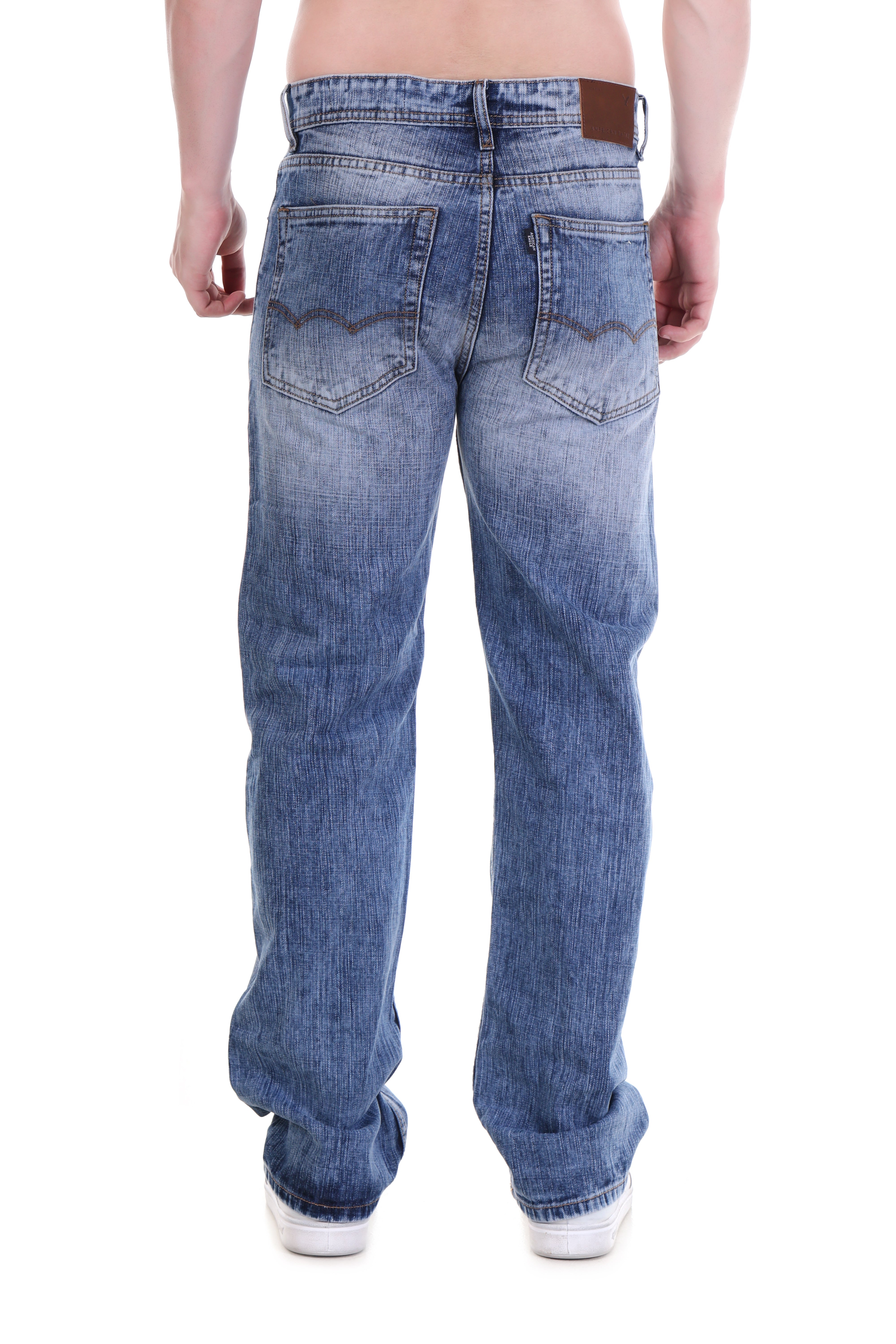 Washed Blue Straight Fit