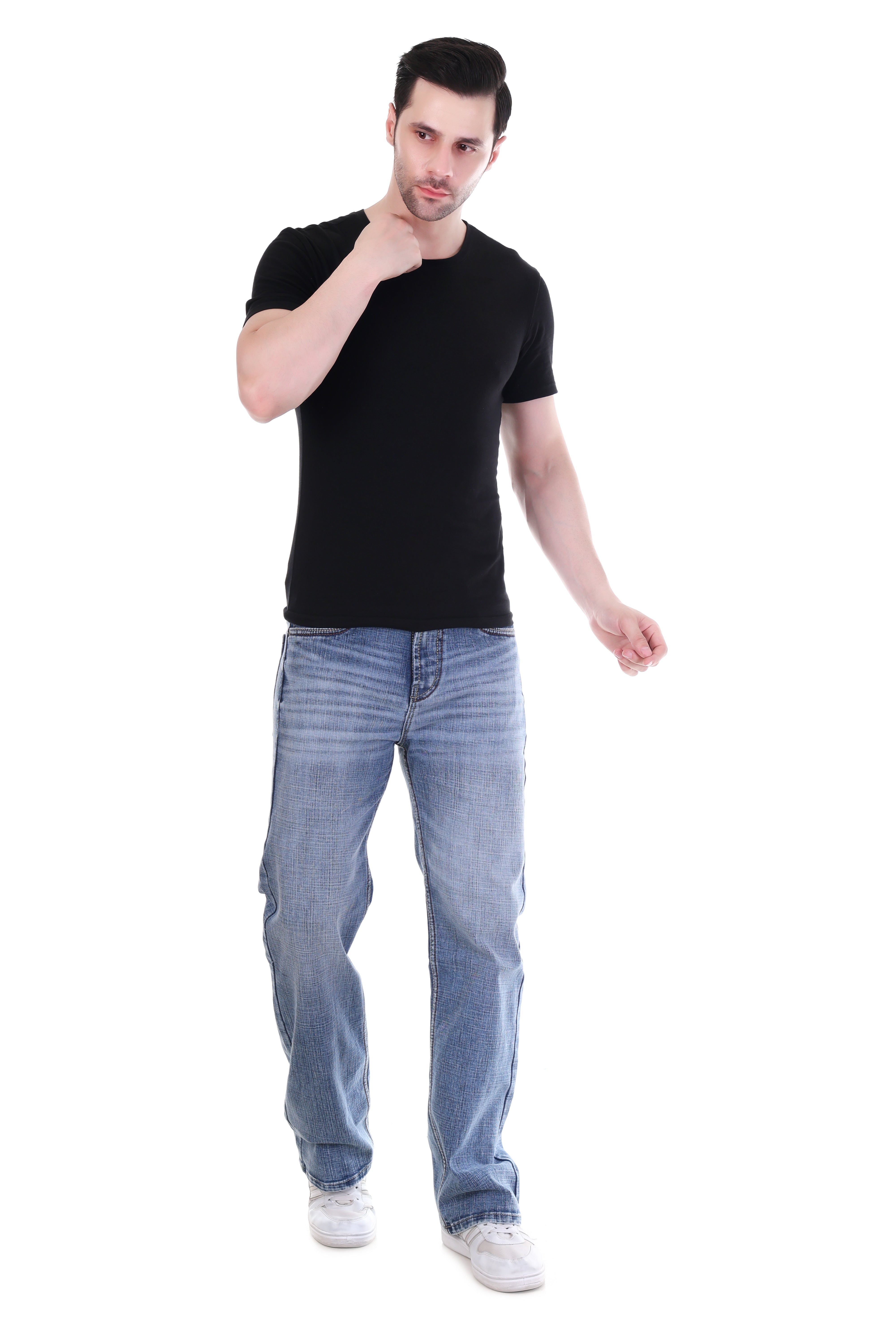 Light Wash Straight Fit Jeans