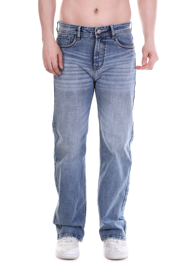 Light Wash Straight Fit Jeans