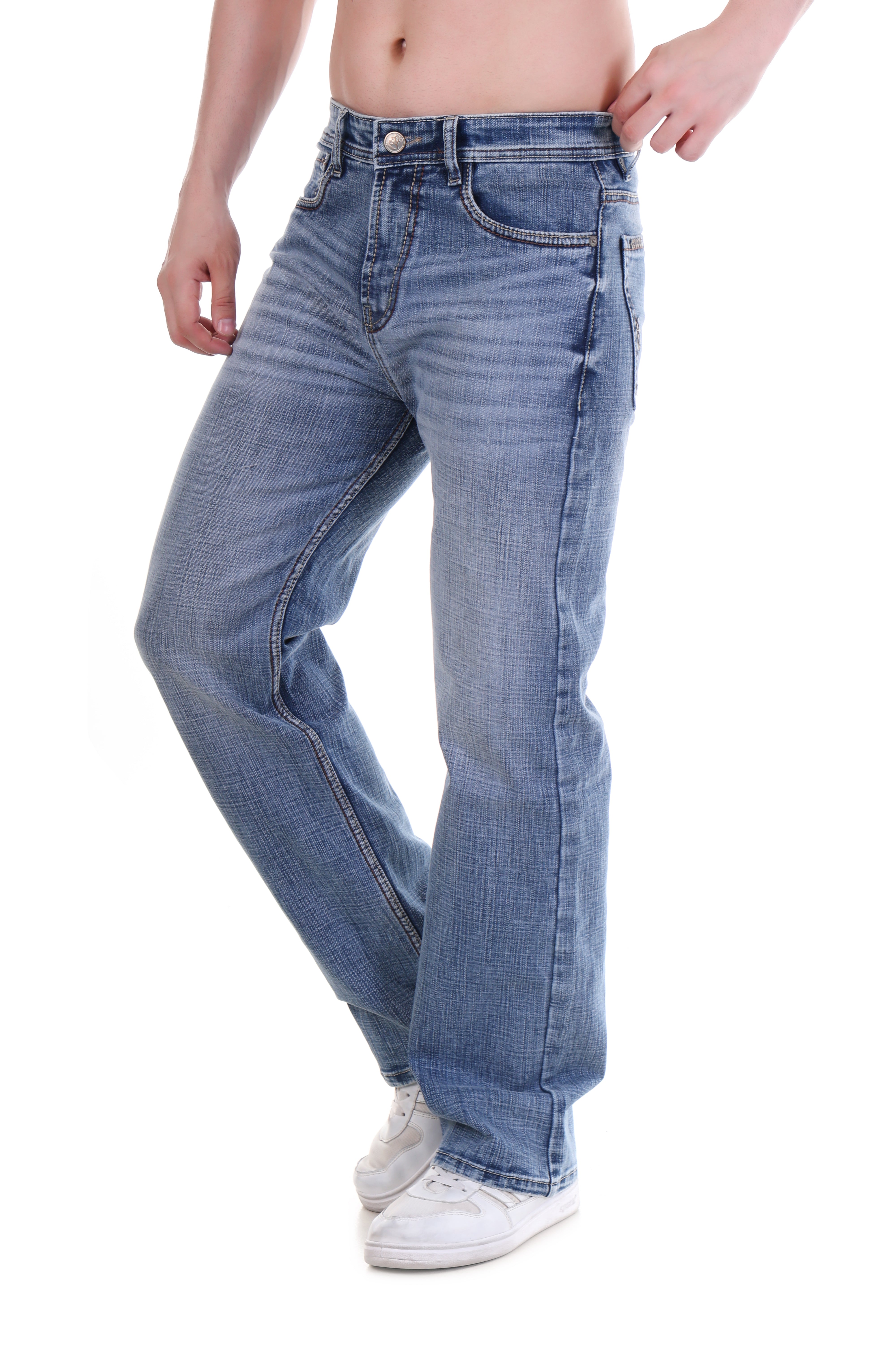Light Wash Straight Fit Jeans