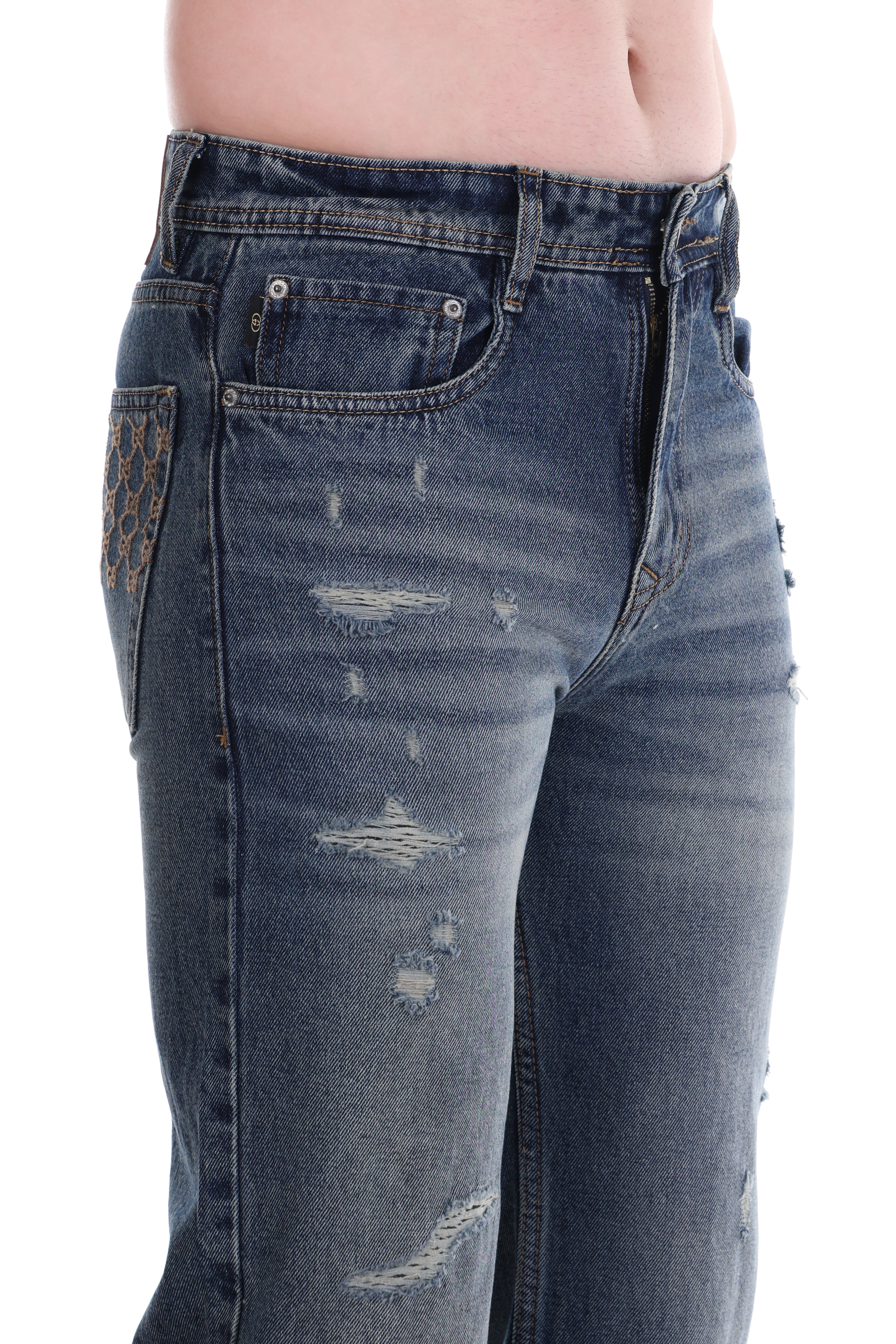 Stone Fade Straight Jeans
