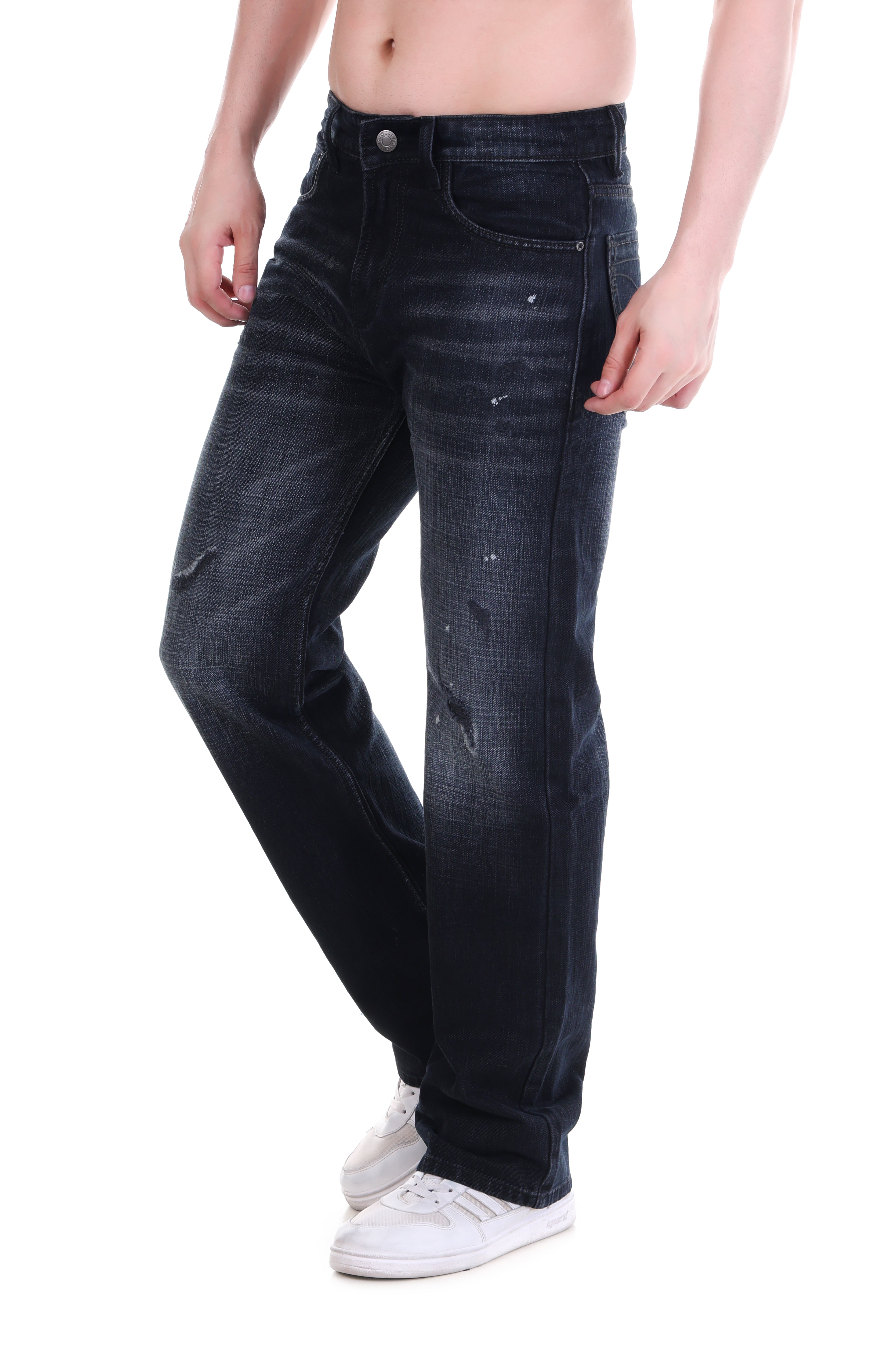 Textured Black Denim